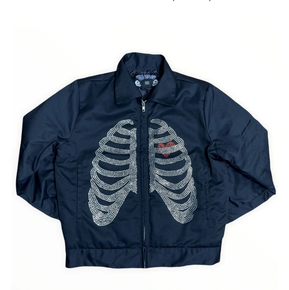 NWOT RHINESTONE RIB-CAGE JACKET (BLACK) size XL - Picture 1 of 5